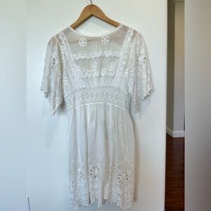 Anthropology white dress